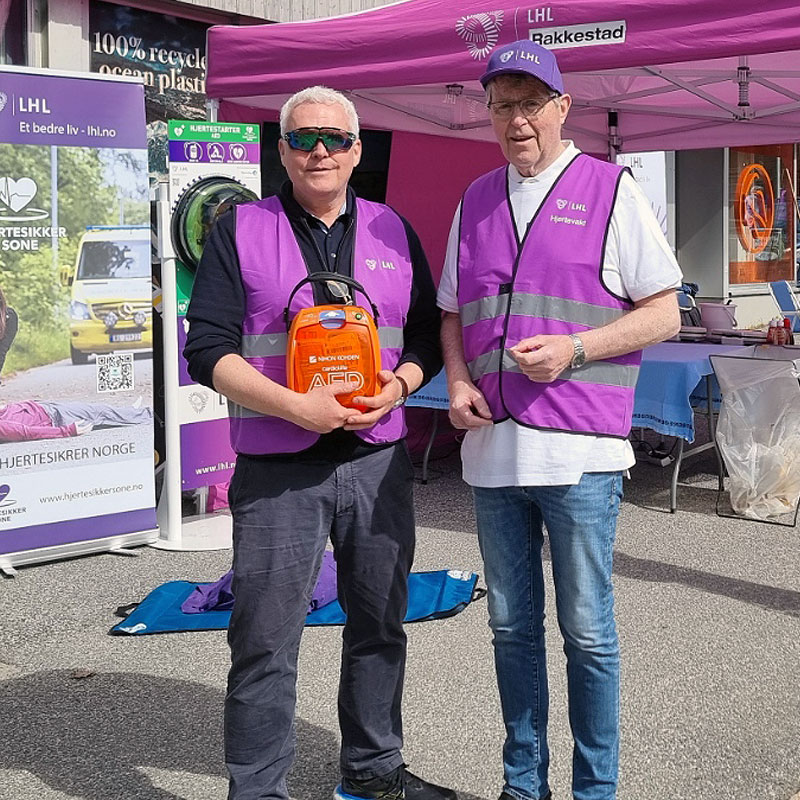 LHL og Hjertesikker sone har stand under Hjertejoggen i Rakkestad