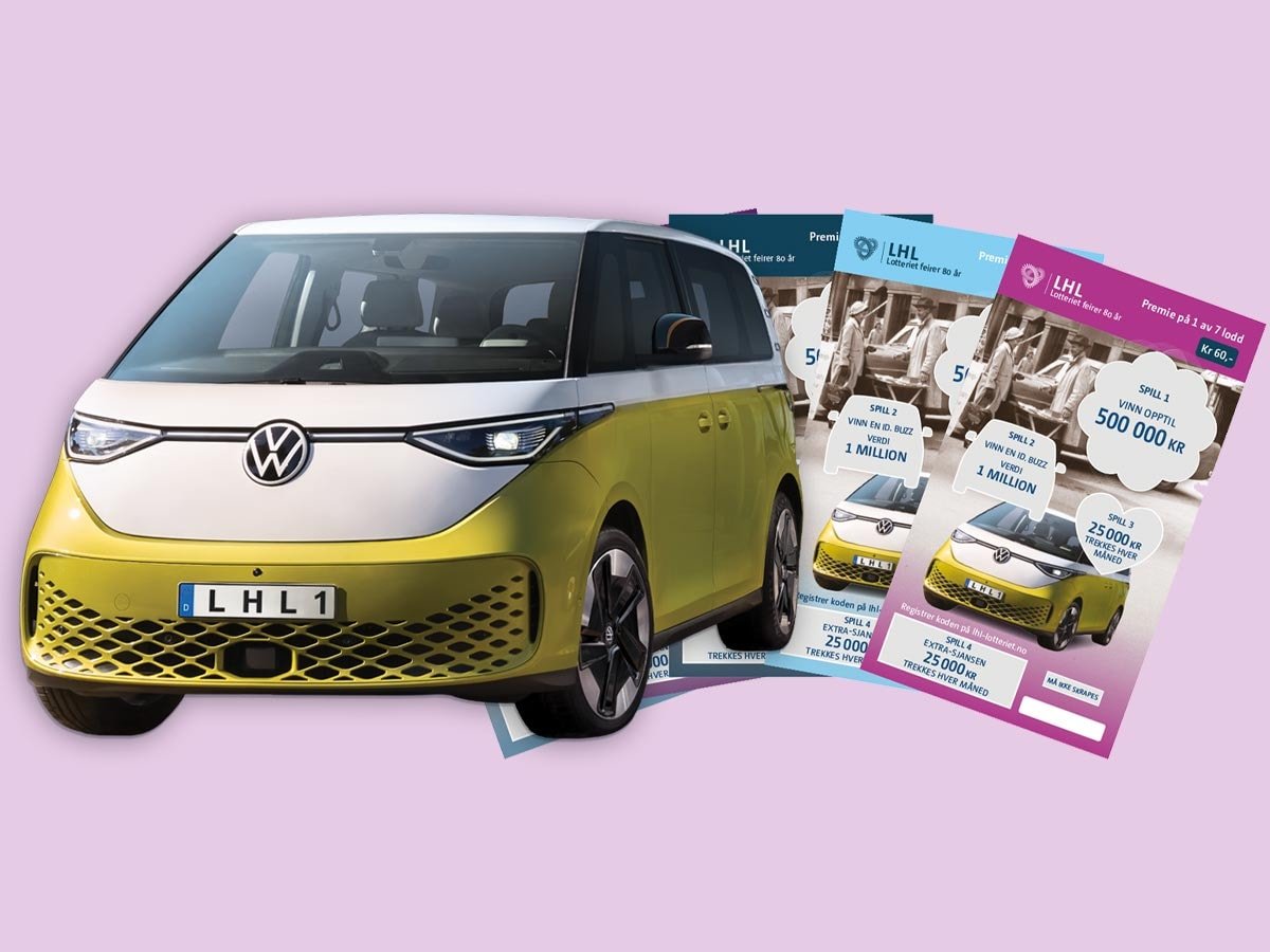 LHL-Lotteriet med årets lodd og årets premie: VW ID. Buzz til en verdi av 1 million kroner
