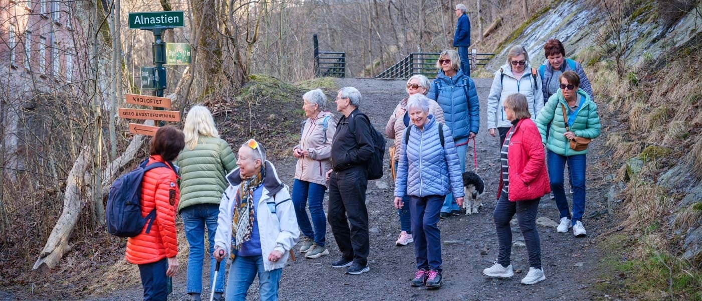 Tigergruppa i LHL Oslo på tur langs Alnastien, Oslo