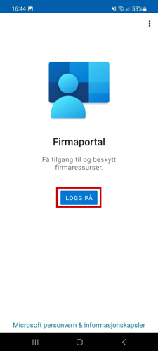 Steg for installering av Microsoft Intune Firmaportal på Android