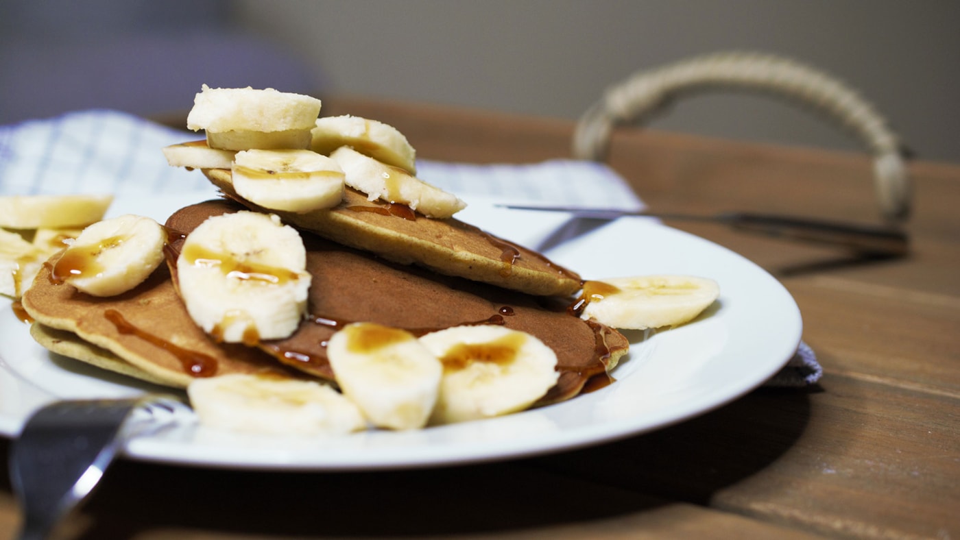 Tropiske bananpannekaker med bokhvete